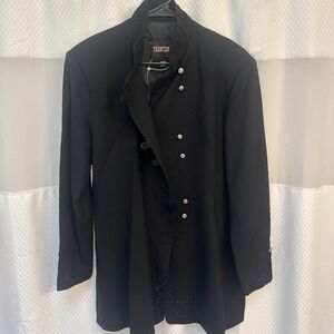 Vintage North American Frontier Women's Black Jacket Large 100% Wool
